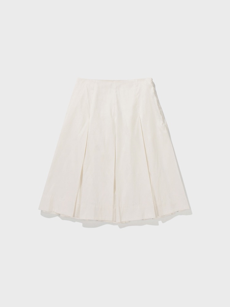 Freya Pleated Skirt  [Ivory]